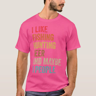 Camiseta Gosto De Pescar Cerveja Caçadora Talvez 3 Pessoas