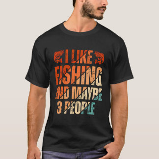 Camiseta Gosto De Pescar E Talvez 3 Pessoas Engraçadas