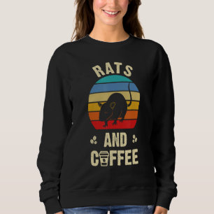 Camiseta Gosto de ratos e café Engraçado, vintage, amante d