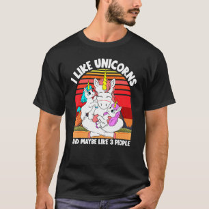 Camiseta Gosto De Unicórnios E Talvez De Três Pessoas De Un