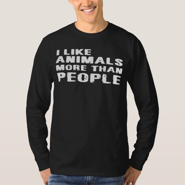 Camiseta Gosto Mais De Animais Do Que De Pessoas (Frente)