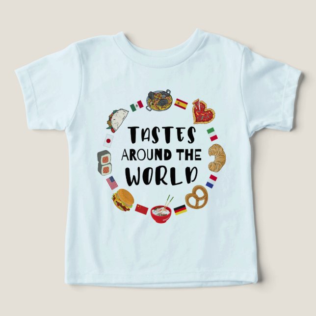 Camiseta Gosto pelo mundo (Design frontal)