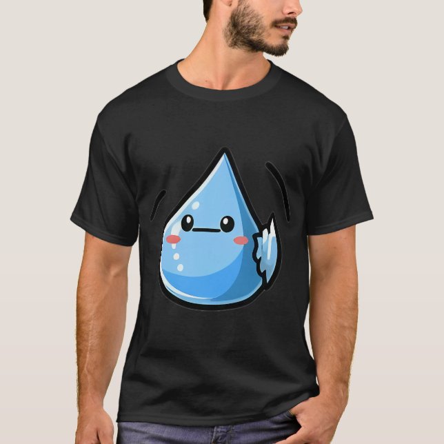 Camiseta Gota de Água Kawaii Fofa V02 (Frente)