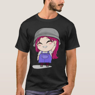 Camiseta Gota de Animação Kawaii, Estilo Chibi Bonito