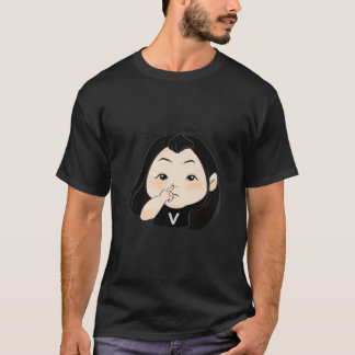 Camiseta Gota de Animação Kawaii, Estilo Chibi Bonito
