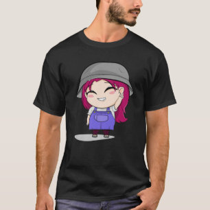 Camiseta Gota de Animação Kawaii, Estilo Chibi Bonito