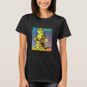 Camiseta Gota Gata Estranha Gato Gato de Gatinho Felino Est