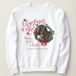 Camiseta GOTA | O Natal Deseja O Bebê Goat Kisses Nubian
