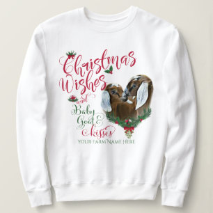 Camiseta GOTA   O Natal Deseja O Bebê Goat Kisses Nubian 2