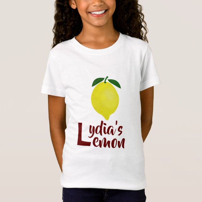 Camiseta Gotas de Limão: Moda com tema L com limão fresco (Frente)