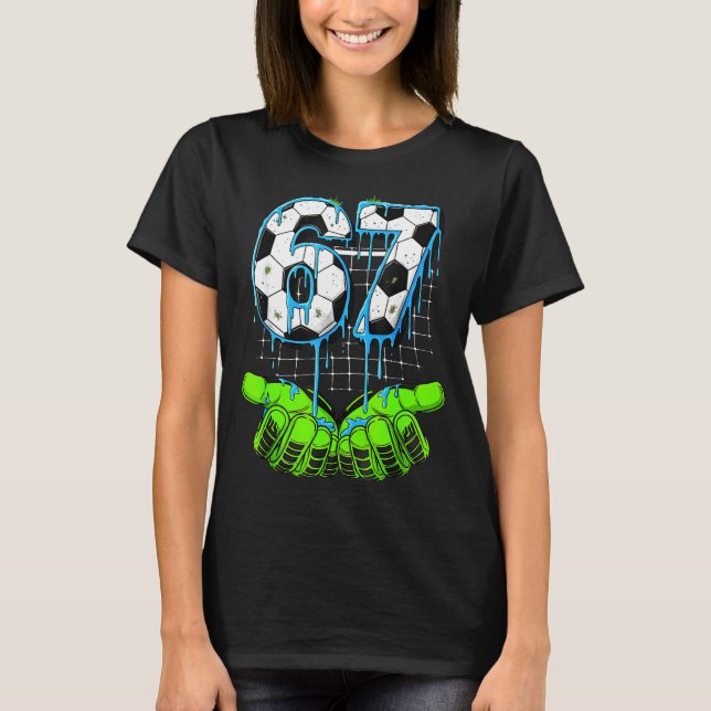 Camiseta Goteira de Futebol 67 Seis Sete Piada Divertida do (Frente)