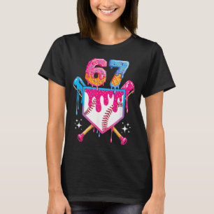Camiseta Gotejamento de Beisebol Número 67 Jogador Ou 67º A