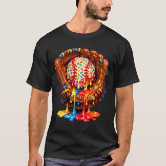 Camiseta Gotejamento de Beisebol para Meninos Sorvete Gotej