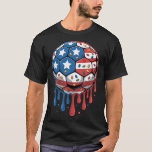 Camiseta Gotejamento de Sorvete Homens Mulheres Jogo Bandei