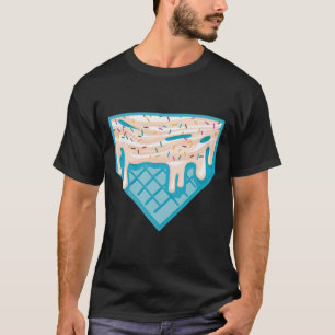 Camiseta Gotejamento engraçado da placa caseira - Sorvete S