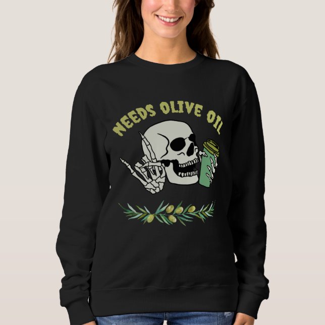 Camiseta Goth Coffee Drinker Gothic Funny Keto Needs Olive  (Frente)