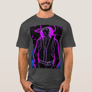 Camiseta Goth Synthwave Outrun Goth Cowboy girl