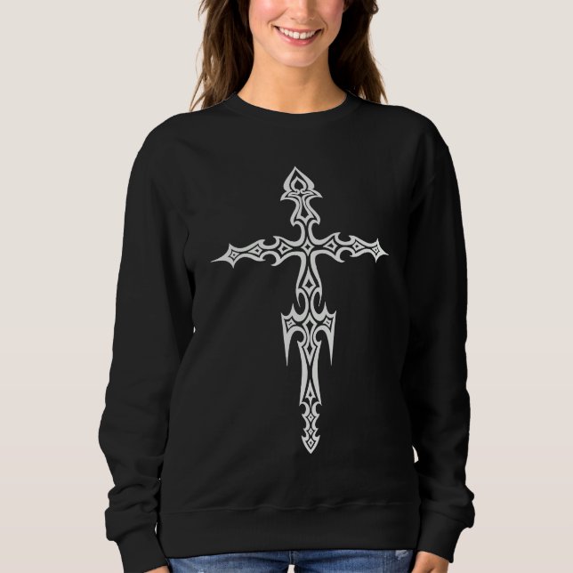 Camiseta Gothic Alt Cross Mall Y2K Trad Goth Punk E girl Gr (Frente)
