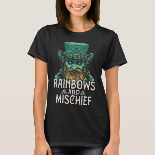 Camiseta Gothic Leprechaun Rainbows e Rua Maciça Patrick