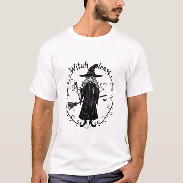 Camiseta Gothic "Witch Please" (Frente)