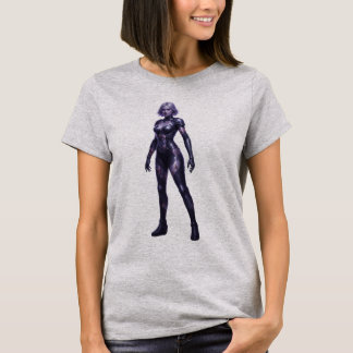 Camiseta Gótica de Mercenária Blindada Futurista