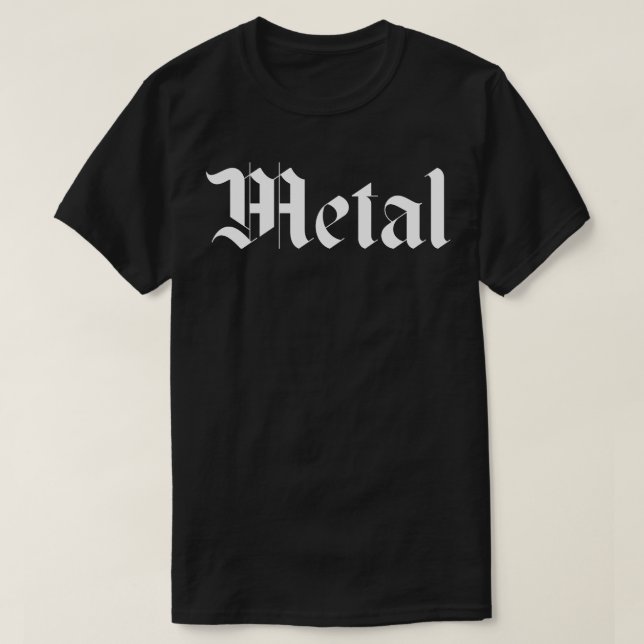Camiseta gótica de metal (Frente do Design)
