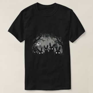 Camiseta Gótica Grunge Floresta de Coelho Assustad