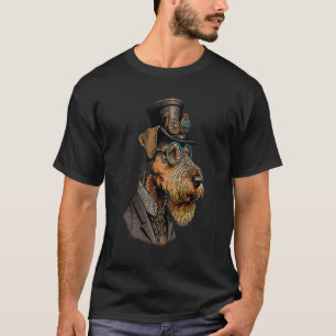 Camiseta Gótica Steampunk Airedale Terrier