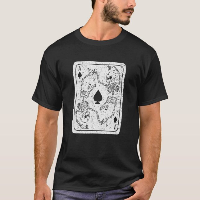 Camiseta Gótico Ace De Espadas Esqueleto Grunge Punk Satani (Frente)