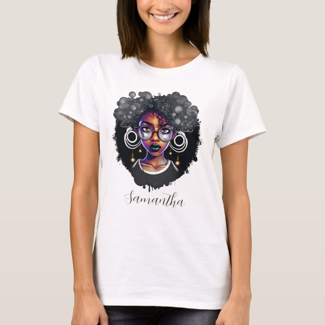 Camiseta Gótico Afro Mulher (Frente)