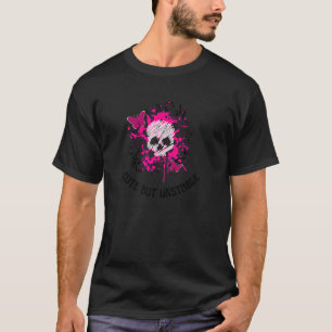 Camiseta Gótico Bonito, Mas Instável, E Borboleta Rosa Magr
