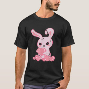 Camiseta Gótico Bunny Cute Creepy Emo Roupas Kawaii Bunny