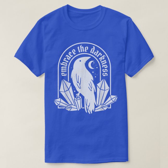 Camiseta Gótico Crow Raven Tatuagem 487 (Frente do Design)