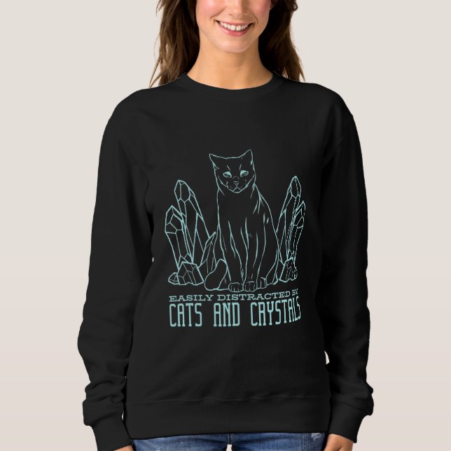 Camiseta Gótico Crystal Cat Pastel (Frente)