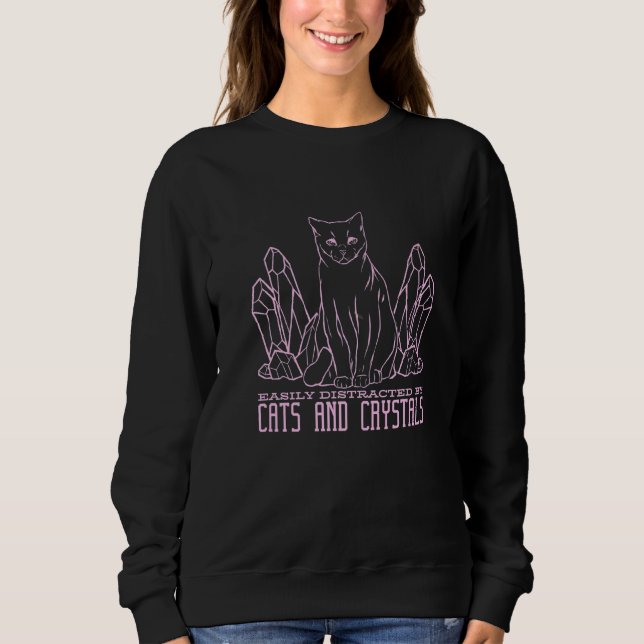 Camiseta Gótico Crystal Cat Pastel (Frente)