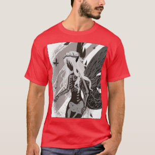 Camiseta Gótico da morte Skeleton Fada Estética Fairywave F