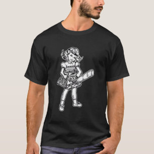 Camiseta Gótico Da Rapariga Chainsaw Punk Emo Cute Mau Horr