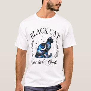 Camiseta Gótico de Dia das Bruxas do Clube Social de Gato N
