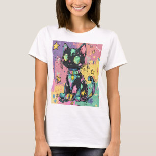 Camiseta Gótico de Kawaii Cute Pastel - Cachorro Gótico