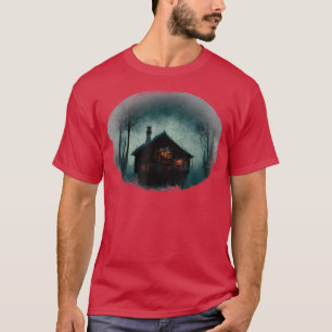 Camiseta Gótico De Madeira Escuro Horror De Cabina Cottagec