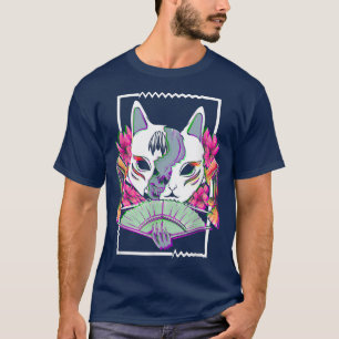 Camiseta Gótico de máscara Samurai Geisha (2)