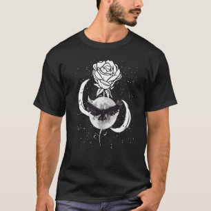 Camiseta Gótico de metal gótico com Satã de Rosa de Grunge 