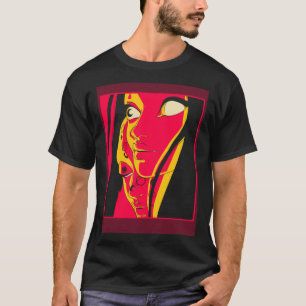 Camiseta gótico de moagem de moagem suave Edgy E Girl