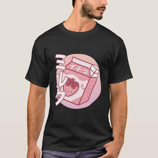 Camiseta Gótico de moda suave de moda japonesa Kawaii Paste (Frente)