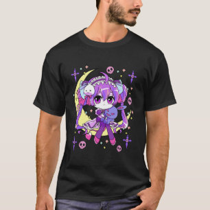 Camiseta Gótico De Pastel Anime Chibi Kawaii Para