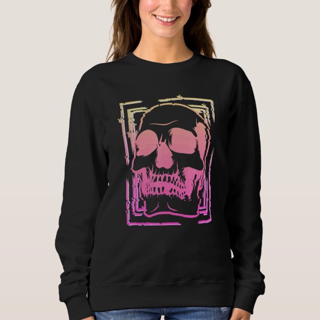 Camiseta Gótico de Pastel Derramamento do crânio Emo Vaporw (Frente)