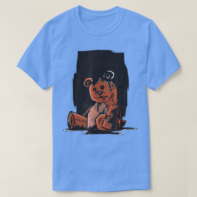 Camiseta Gótico de Pastel do Urso de Óleo Negro (Frente do Design)