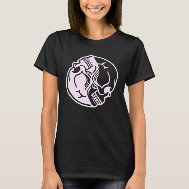 Camiseta Gótico de Pastel - Estético Rosa Ying Yang - Gráfi (Frente)