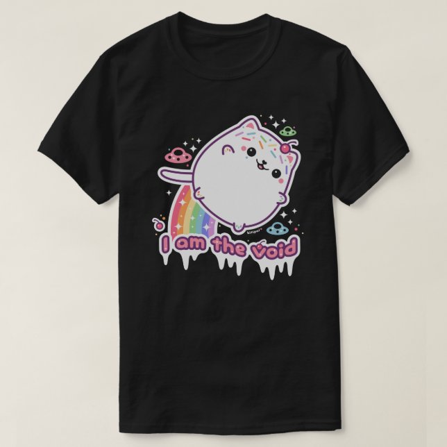 Camiseta Gótico de Pastel Eu sou o Gatinho Voido (Frente do Design)
