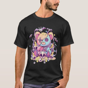 Camiseta Gótico de Pastel Urso Voodoo Boneca Bonita
